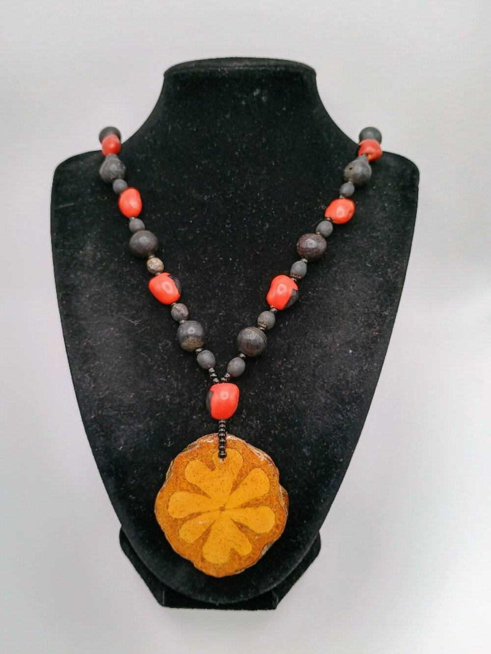 Handmade Huayruro Seed Necklace - Natural Spiritual Amulet